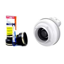 Fantech Rn1 Radon Mitigation Fan & Install Kit with Dynameter - 3x4" Black