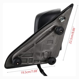 ZAPOSTS Side View Mirror Replacement Fit for fit 2011-2013 Dodge Ram 1500 3500 2011-2015 Ram 2500 2009-2010 Dodge Ram 1500 Black Power Heated Turn Signal Light Manual Folding Passenger Side Mirror