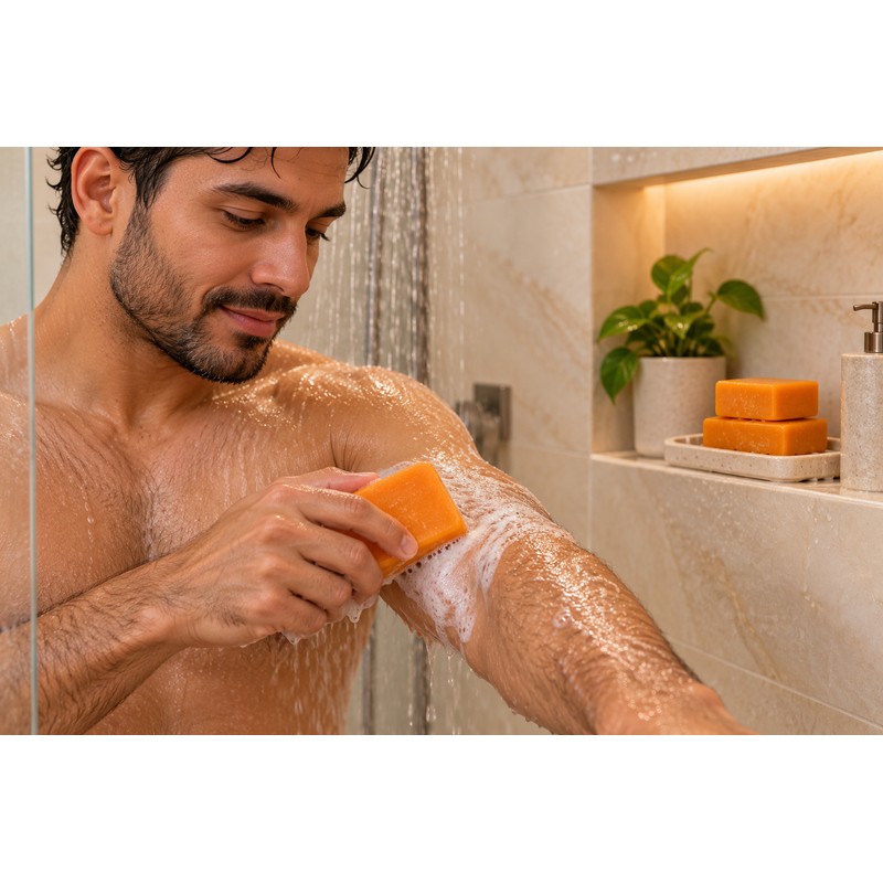 3-Pack Turmeric Soap Bars for Face & Body Cleansing –