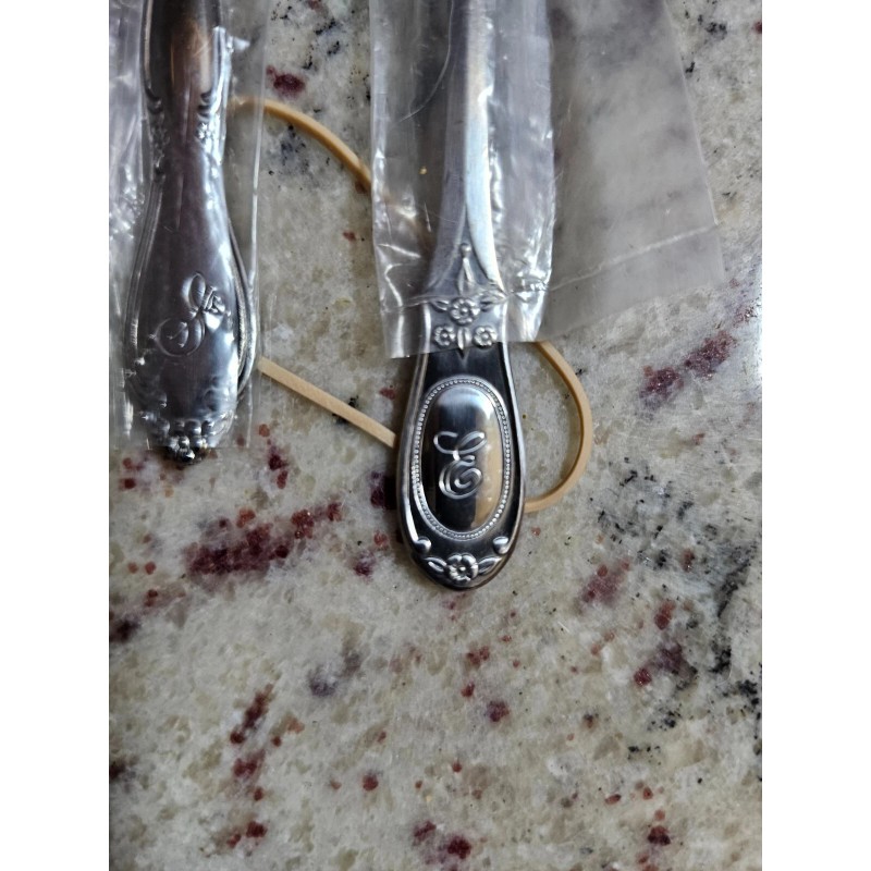 Customcraft New CUSTOMCRAFT Stainless Sample Flatware Spoons Monogram "B” Lot