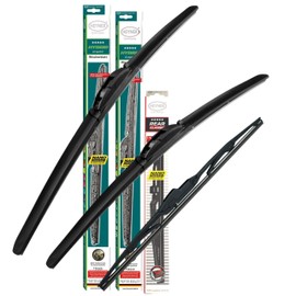 Heyner Fits: Mazda 2 2015-onwards Full Set Hybrid Wiper Blades Front Rear HH2217H14HRC