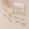 DIBOLA Bag Charms Purse Charms for Handbags Gold Bubble Initial