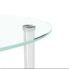 Unbranded Tempered Glass Coffee Table End Modern Center Table Oval