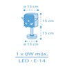 Dalber Children's Table Lamp Bedside Lamp Blue Hero Superhero