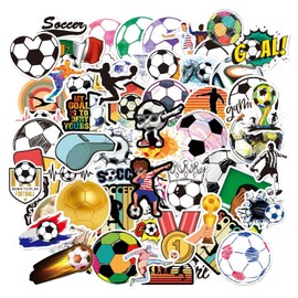 EHDWXVZM Pack of 100 Football Element Stickers, Cartoon Graffiti Stickers, Football Party Stickers, Decorative Stickers, Waterproof Stickers, Water Cups Can Be Used