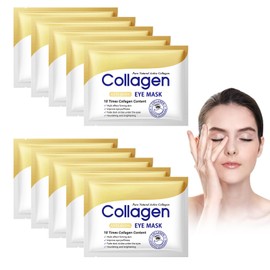 Tkekruh 10PC Eye Pads, Augenpads, Moisturising Eye Mask, Augenpads Gegen Augenringe, Deep Hydration Moisturising Eye Pads Masks, Eye Care, Remove Dark Circles, Tear Bags, Wrinkles