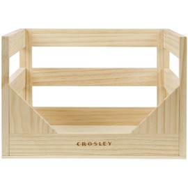 Crosley AC1053A-NA Record Storage Crate Holds up to 75 Albums, Natural