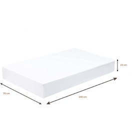 Dudu N Girlie Cot Bed Cotton Fitted Sheets | 120x60 cot mattress fitted sheet | Jersey Soft Besheet Hypoallergenic Elasticated Breathable Fitted Cot Sheets (Pack of 2, Blue & Yellow)