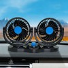 HCUSR Vehicle Fan,12V 4 Inch Dual Head 360° Rotatable car