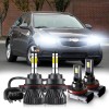 SHENKENUO For Chevy Cruze 2011-2015 9008+H11 LED Headlight Hi/Low Fog