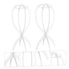PACKOVE 2Pcs Foldable White Wig Displaying Racks Portable Household Wig