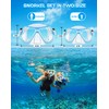 Greatever Dry Snorkel Set,Panoramic Wide View,Anti-Fog Scuba Diving Mask,Professional Snorkeling
