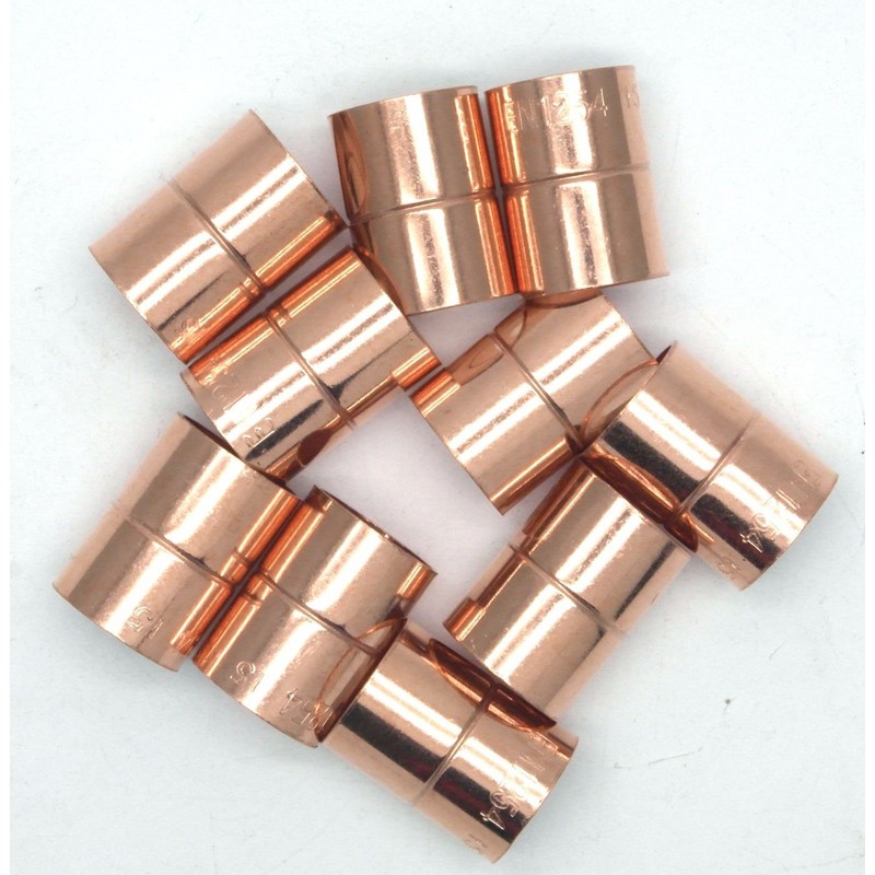 10mm End Feed Copper Equal Straight Coupling 1 x Pack