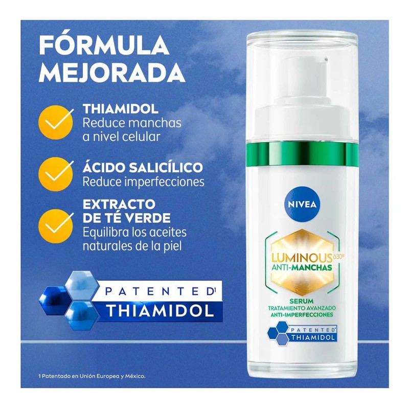 Nivea Luminous 630 Sérum Facial Anti-Manchas e Imperfecciones, 30 ml