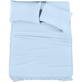 Utopia Bedding Utopia Bedding Full Bed Sheets Set - 4 Piece Bedding - Brushed Microfiber - Shrinkage and Fade Resistant - Easy Care (Full, Ice Blue)
