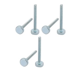 sourcing map M4 x 40 mm Thread Zinc Plate Knurled Round Head Thumb Screw DE de Pack of 6