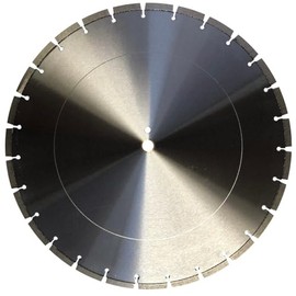 24" Laser Welded Diamond Saw Blade for Concrete, Brick, Block and Masonry, Heat Treated Blade Core, Dry or Wet, 1" Arbor