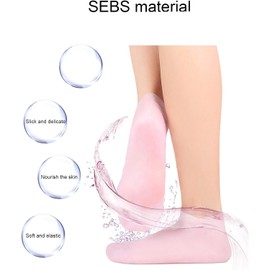 Calcetines hidratantes para el talón - Calcetines para el cuidado de los pies - Calcetines humectantes exfoliantes anti-agrietamiento - Calcetines de pedicura para suavizar la piel(2pcs M(36-38))
