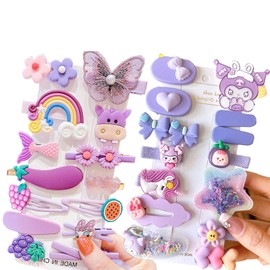 Meltryllis ヘアクリップ 子供 ヘアピン 女の子 28点豪華セット キッズ ヘアピン 髪留め ヘアアクセサリー カラフル 幼稚園 入園式 髪飾り 子供 プレゼント （スタイルB）