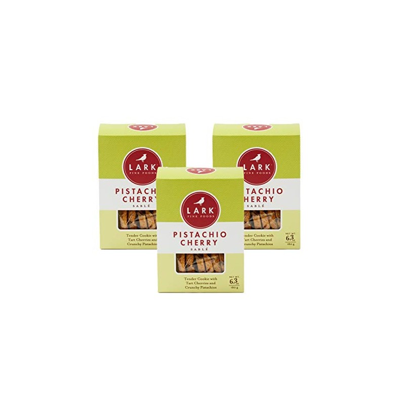 Pistachio Cherry Sablé - French Shortbread Cookies by Lark Fine