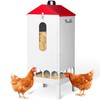 PAUQRWIE 70-80lbs Large Automatic Chicken Feeder with 16 Feeding Ports