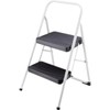 Two Step Folding Step Stool with Cool Gray Frame and