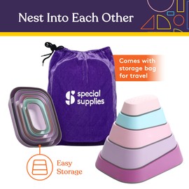 Special Supplies Set of 5 Stepping Stones for Kids Indoor and Outdoor Balance Blocks Promote Coordination, Balance Strength Child Safe Rubber, Non-Slip Edging (Unicorn)