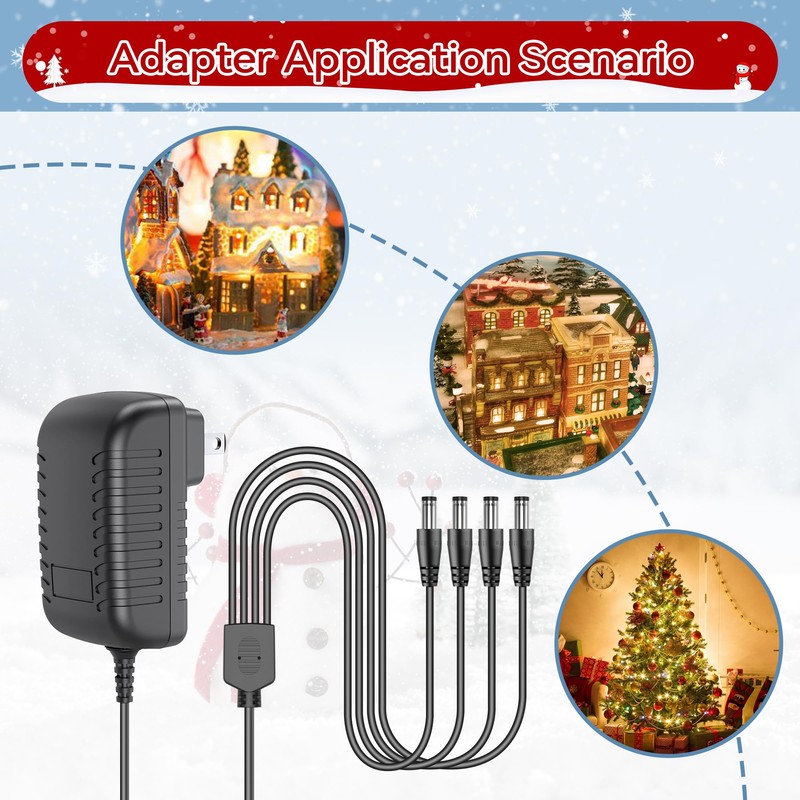 CJP-Geek Power Compatible with Lemax 74295 Figurine Christmas Lighted Accessory