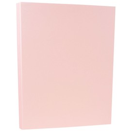 JAM PAPER Matte 80lb Cardstock - 8.5 x 11 Coverstock - 216 gsm - Baby Pink Pastel - 50 Sheets/Pack