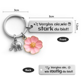 YISCOKO Gifts for Women Birthday Gift for Women Gift Keyring with Engraving Get Well Gifts Mum Sister Colleague Birthday Gift