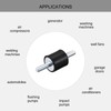 sourcing map Pack of 12 M6 x 18 mm Rubber