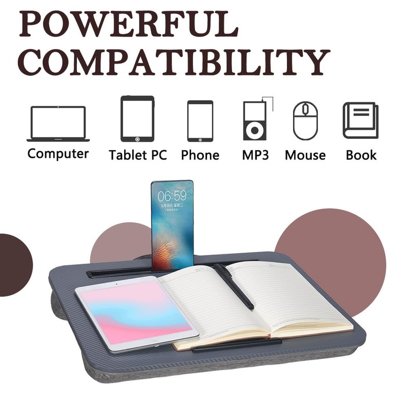 Portable Laptop Desk Fits Up to 16“ Laptops, with Tablet