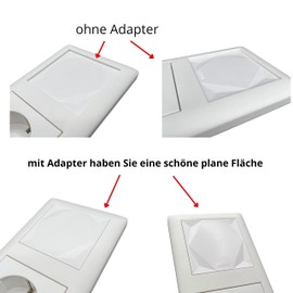 3DHerb 4 x Frame Adapters Compatible with Loxone Touch Air - Tree - Nano and Gira System 55 (55 E2) - Frame Raiser Set of 4 - Made in Germany (White)