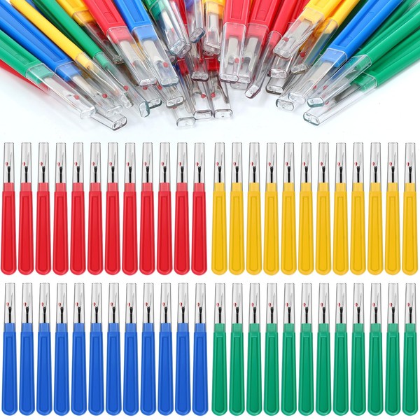 Leriton 48 Pcs Wedding Sewing Seam Rippers Set Handy Colorful Thread Cutter Large Seam Ripper for Embroidery Clothes Tag Stitch Remover Tools for Sewing Crafting Thread Removing Opening Hems and Seams