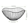 MAHIONG 2 PCS Fruit Bowl, Wire Fruit Bowls, Large Black