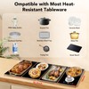 Electric Warming Tray（36.6x15x1inch） Glass Surface, 4-in-1 Food Warmers for Parties