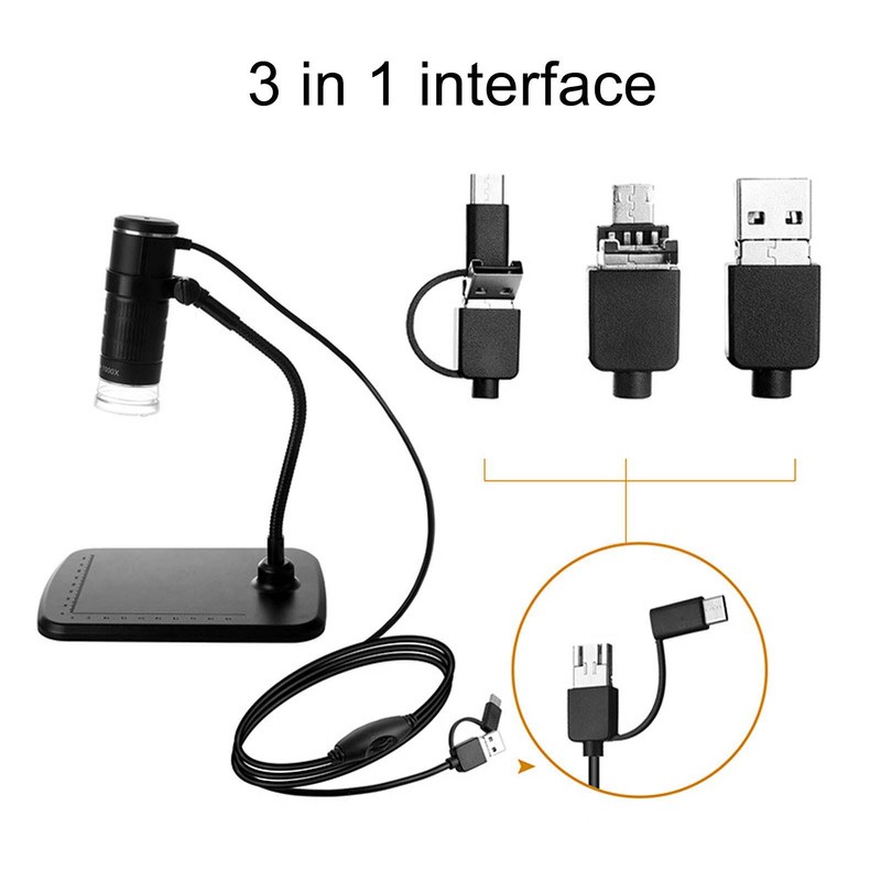 Handheld Magnification Endoscope 3 in 1 Interface USB HD Digital