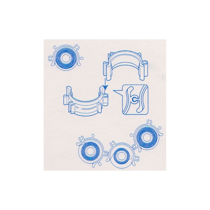 Brother 10 Bobbins and bobbin Clips Set BCL