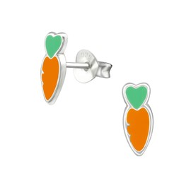 Carrot Earrings 925 Sterling Silver