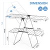 APEXCHASER Clothes Drying Rack with 4 Wings, Stainless Steel Drying