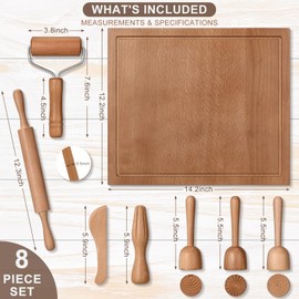 Playdough Tools Sets with 7 Wooden Play Dough Toys,Sensory Toys for Kids,Play Dough accessoris Toys for Toddler Ages