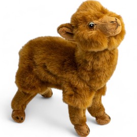 Carl Dick Alpaca brown standing approx. 24 cm long and approx. 24 cm high plush toy, stuffed toy, cuddly toy 3643