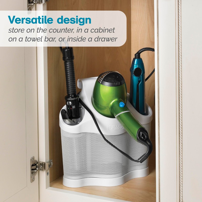 Polder Style Station, Tool Organizer for Hair Dryer, Curling Iron,