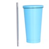 500ML Small Vacuum Coffee Cup Iced Coffee Bottle with Straw