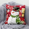 ChloropLastid Winter Christmas Snowman Throw Pillow Covers 18 x 18