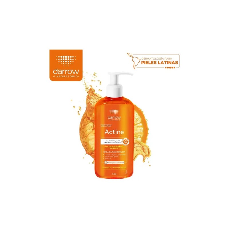 Gel Limpiador Dermatológico Darrow Actine Vitamina C 240g Grasa Díanoche