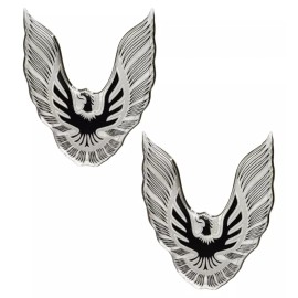 Neutron Motorsports Vintage 80s 90s Pontiac Firebird/Trans Am BLACK Eagle Bird Stick On Emblems PAIR