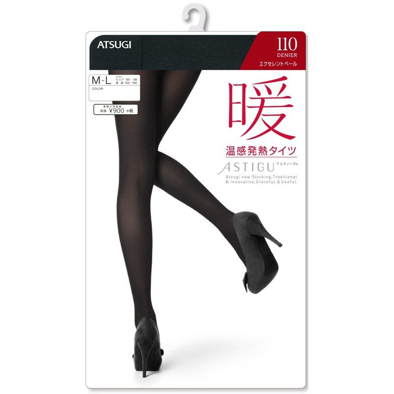 ATSUGI ASTIGU Tights, Warm, Heat Sensitive Tights, 110 Denier, 3
