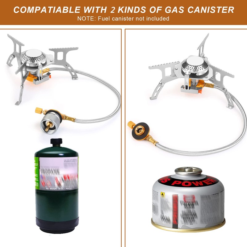 WADEO Camping Stove, Outdoor Portable Burner Cooking Stove Foldable Windproof