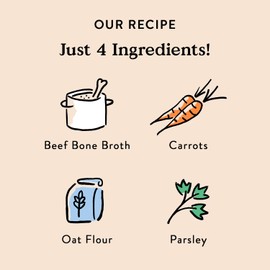 Bocce's Bakery Oven Baked Bone Broth Treats for Dogs, Wheat-Free Everyday Dog Treats, Made with Real Ingredients, Baked in The USA, All-Natural Biscuits, Beef Bone Broth, Carrots, & Parsley, 5 oz